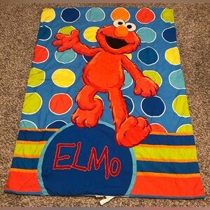 Sesame Street Elmo Polka Dot Toddler Comforter  Blanket